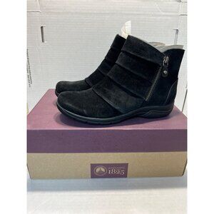 Clarks Womens Christine Sway Black Ankle Boots With Zipper Closure Size 6M
